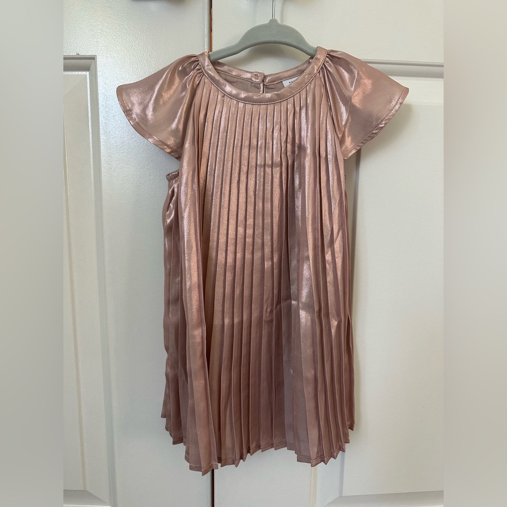 Metallic Pink Baby girl dress-NWT